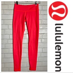 Lululemon Wunder Under Leggings-Electric Coral